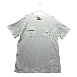 Southpole Utility V-Neck Men’s T-Shirt XL White Cotton Casual Streetwear Tee